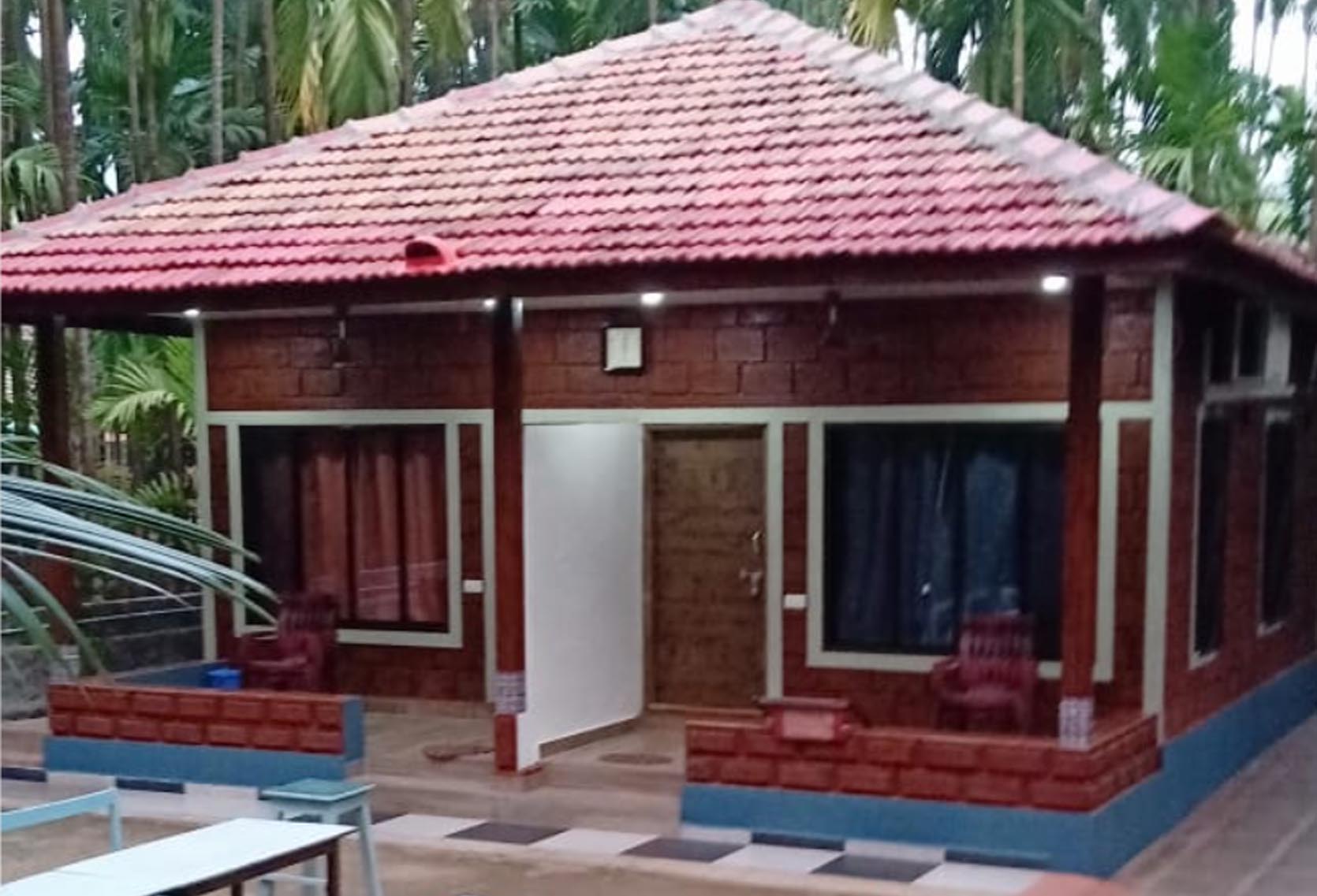 Dwarka cottage courtyard